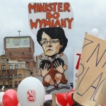 Minister Kluzik do wymiany - manifa OPZZ 18.04.2015r.