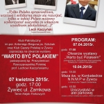 Plakat zapowiadający wystawę - Warto być Polakiem
