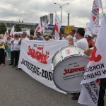 Pikieta Solidarności przed Fiat Auto Poland w Tychach w dniu 09.06.2015 roku