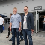 Rafał Chorąży z kolegą na zjeździe woJOWników Kukiza w Lubinie