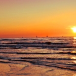 Zachód słońca nad morzem