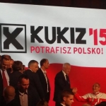 Kornel Morawiecki z mistrzem olimpijskim na konwencji Ruchu Kukiz'15 - fot. Szymon Zdziebko