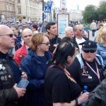 Uczestnicy XV Rajdu Katyńskiego wśród Warszawiaków po powrocie z trasy - fot. John May