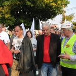 Dominik Kolorz na mnifestacji w Brzeszczach - fot. Kazimierz Zieliński