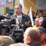 Paweł Kukiz w Brzeszczach na manifestacji 05.10.2015r. - fot. Kazimierz Zieliński