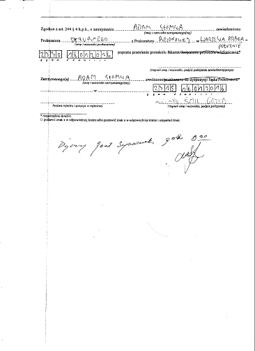 Protokół zatrzymania Adama Słomki 17.01.2016r. - str. 3