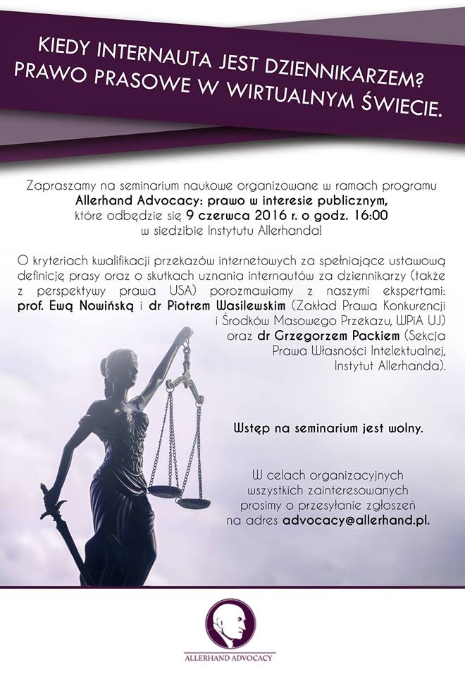 Kiedy internauta jest dziennikarzem - plakat