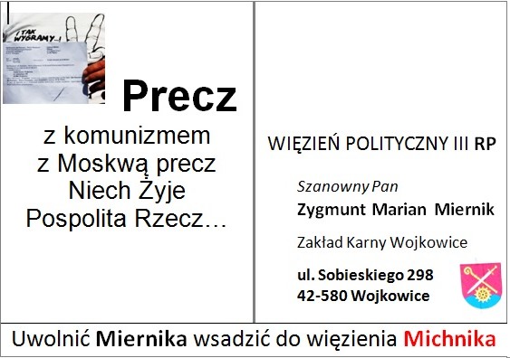 Kartka dla Zygmunta Miernika - str. adresowa