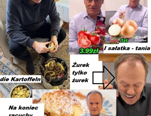 Tusk POżera przystawki, serwuje kłamstwa i niszczy dorobek narodu – spektakl dla wyznawców