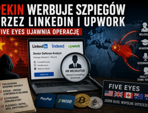 Pekin werbuje szpiegów przez&nbsp;LinkedIn i&nbsp;Upwork. Five Eyes ujawnia operację