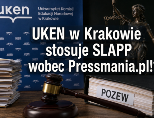 UKEN kontra Pressmania.pl. SLAPP ma&nbsp;uciszać krytykę!?