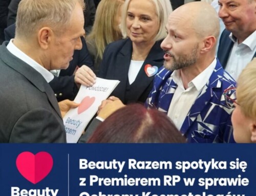Kosmetolodzy idą po&nbsp;swoje. Michał Łenczyński z&nbsp;teczką postulatów u&nbsp;premiera Tuska