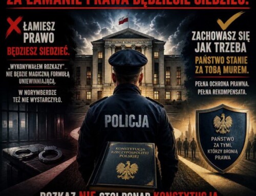 POLICJANCI, PAMIĘTAJCIE: ZA&nbsp;ŁAMANIE PRAWA BĘDZIECIE SIEDZIEĆ