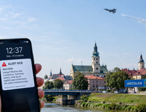 Nalot z&nbsp;powietrza. Alert RCB wysłany, ale&nbsp;gdzie mieszkańcy Jarosławia mają uciekać?
