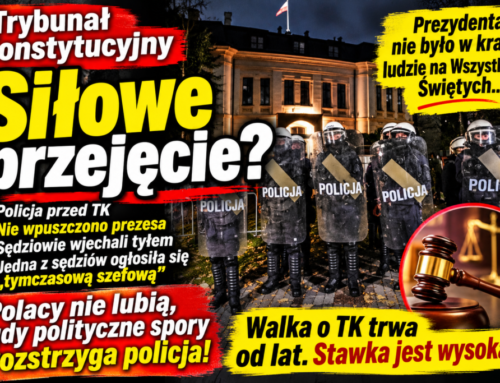 Trybunał z&nbsp;policyjną blokadą! Spór o&nbsp;władzę trwa