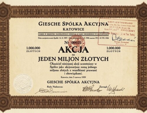 Sprawa przedwojennych akcji Spółki Giersche