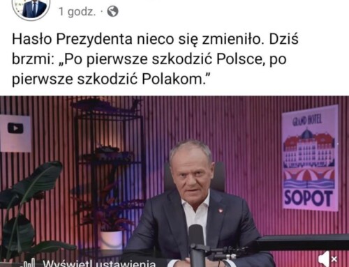 Strażak z&nbsp;kanistrem benzyny. Premier Tusk dolewa oliwy do&nbsp;polsko-polskiego ognia