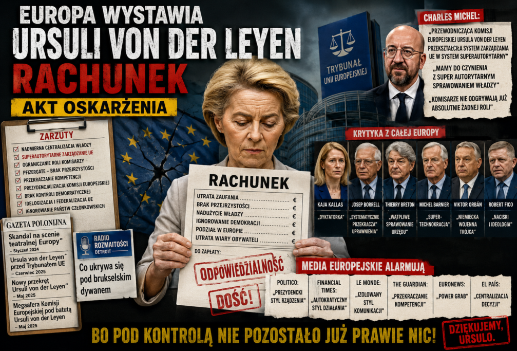 Europa wystawia Ursuli von der Leyen rachunek. Akt oskarżenia