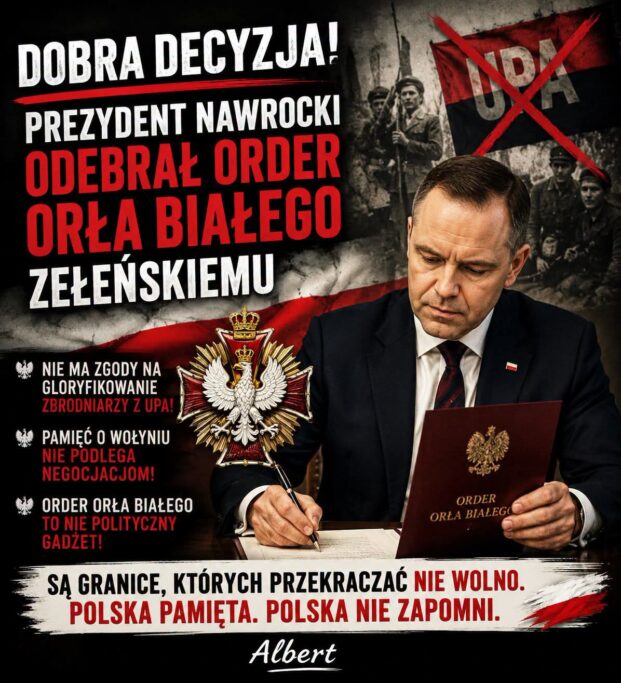 Decyzja Prezydenta Nawrockiego o&nbsp;odebraniu OOB Wołodymyrowi Zełenskiemu