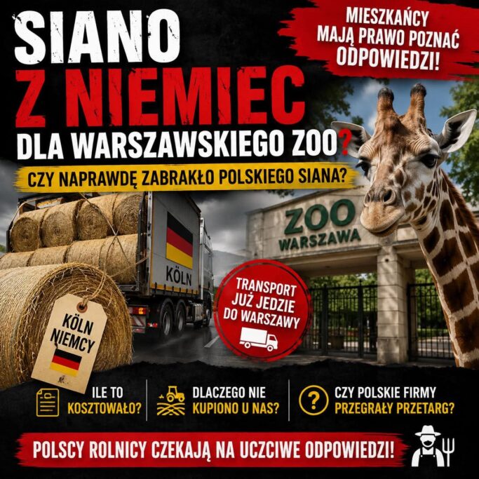 Operacja „Siano Grozy”. Trzaskowski odkrywa, że&nbsp;żyrafa nie&nbsp;żyje żurkiem