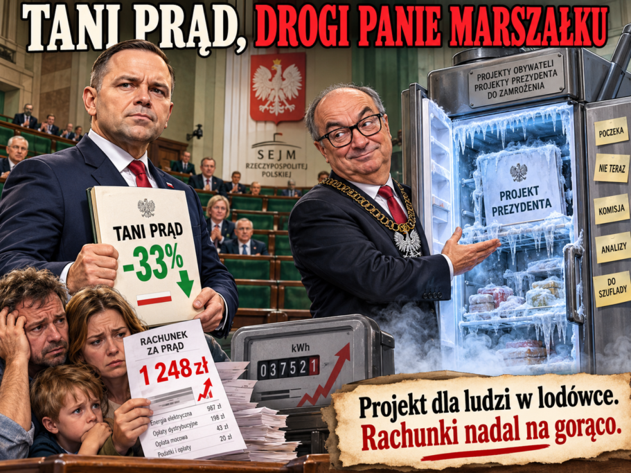 Tani prąd, drogi Panie Marszałku – felieton [a]polityczny Tomasza Trzcińskiego