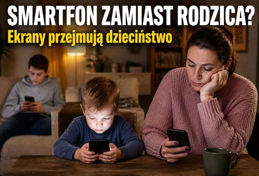 Smartfon zamiast rodzica. Ekrany przejmują dzieciństwo Polaków!